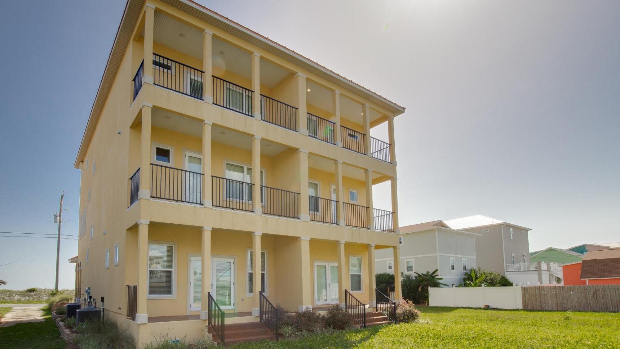 2 Gulf View Balconies! 3 Story Townhome With 4 Bedrooms, 4 Bathrooms! Sleeps12 パナマシティービーチ エクステリア 写真